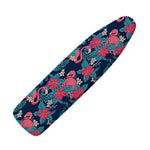 Flamingo And Hawaiian Floral Print Ironing Board Cover