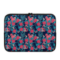 Flamingo And Hawaiian Floral Print Laptop Sleeve