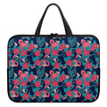 Flamingo And Hawaiian Floral Print Laptop Sleeve With Handle