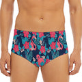 Flamingo And Hawaiian Floral Print Men's Triangle Swim Briefs