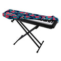 Flamingo And Hawaiian Floral Print Piano Keyboard Cover