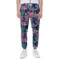 Flamingo And Hawaiian Floral Print Joggers
