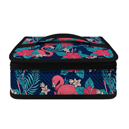 Flamingo And Hawaiian Floral Print Small Lunch Bag