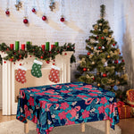 Flamingo And Hawaiian Floral Print Tablecloth