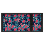 Flamingo And Hawaiian Floral Print Trifold Wallet