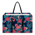 Flamingo And Hawaiian Floral Print Utility Tote Bag