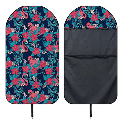 Flamingo And Hawaiian Floral Print Waterproof Car Seat Cover