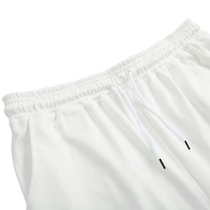 Black And White Skeleton Pattern Print Fleece Lined Knit Pants