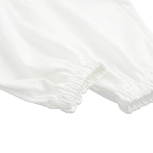 Black And White Skeleton Pattern Print Fleece Lined Knit Pants
