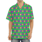 Fleur-De-Lis Mardi Gras Pattern Print Aloha Shirt