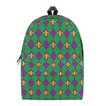 Fleur-De-Lis Mardi Gras Pattern Print Backpack