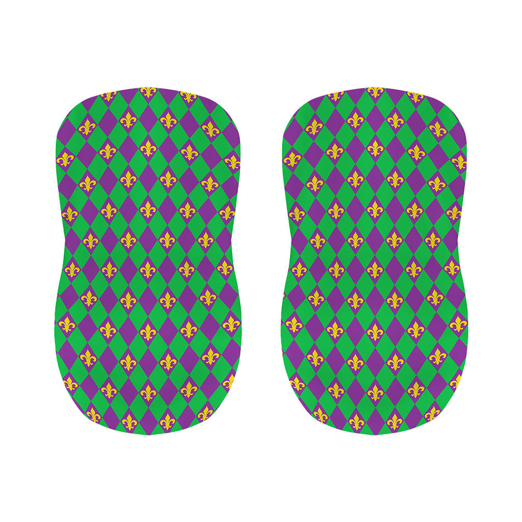 Fleur-De-Lis Mardi Gras Pattern Print Bar Stool Covers