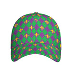 Fleur-De-Lis Mardi Gras Pattern Print Baseball Cap
