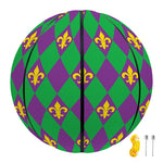 Fleur-De-Lis Mardi Gras Pattern Print Basketball