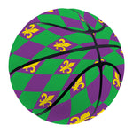 Fleur-De-Lis Mardi Gras Pattern Print Basketball