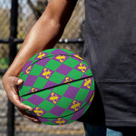 Fleur-De-Lis Mardi Gras Pattern Print Basketball