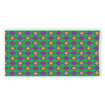 Fleur-De-Lis Mardi Gras Pattern Print Beach Towel