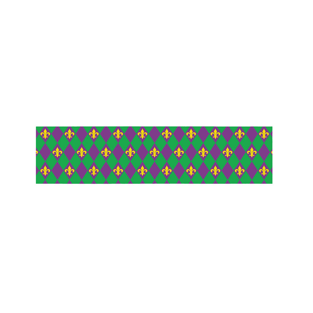 Fleur-De-Lis Mardi Gras Pattern Print Bed Runner