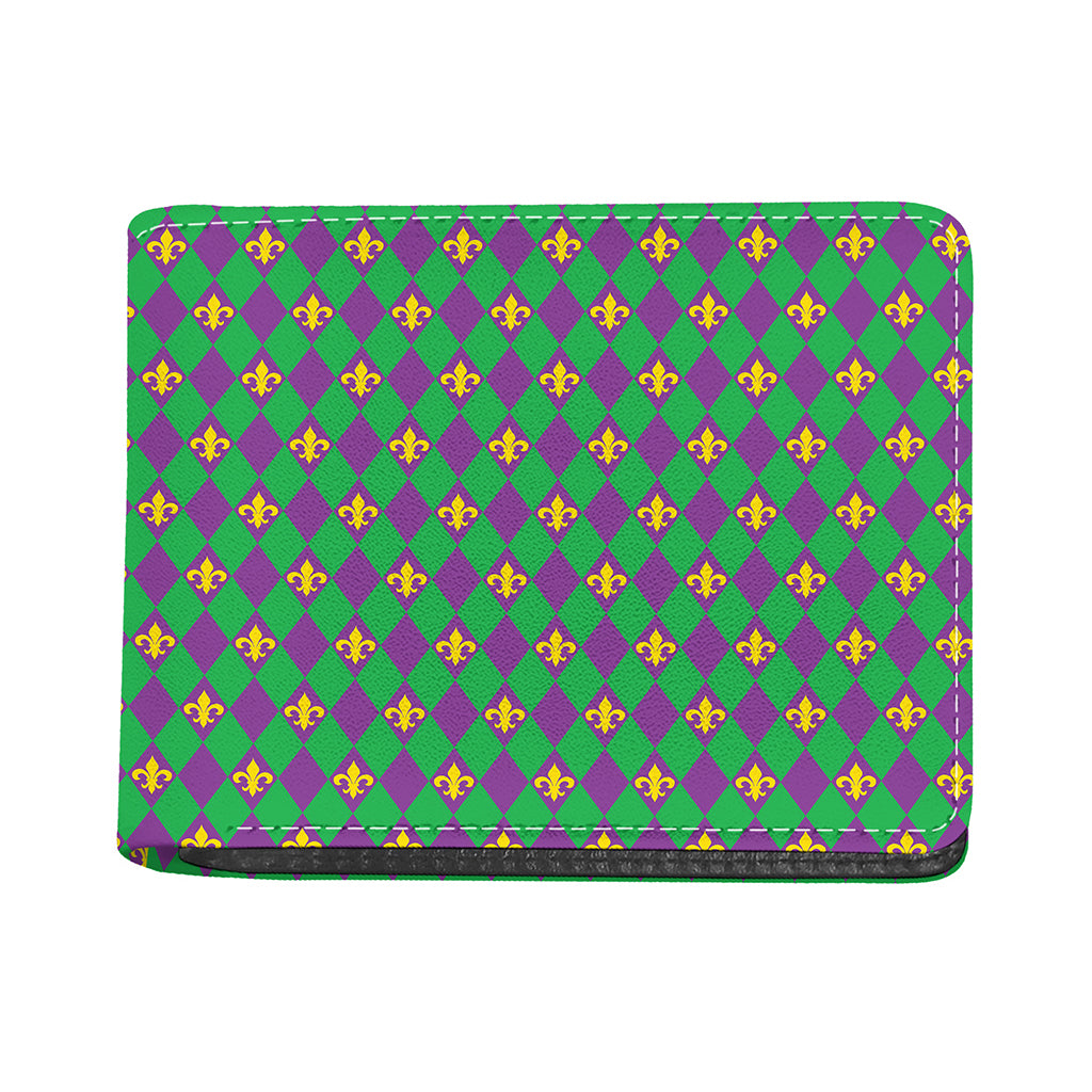 Fleur-De-Lis Mardi Gras Pattern Print Bifold Wallet