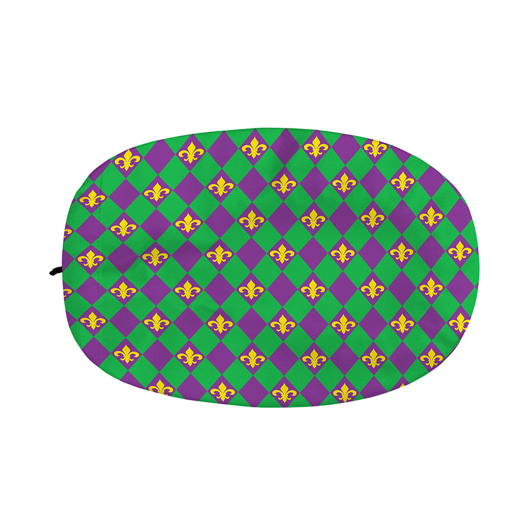 Fleur-De-Lis Mardi Gras Pattern Print Car Side Mirror Covers
