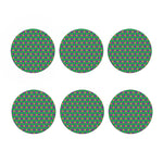 Fleur-De-Lis Mardi Gras Pattern Print Coaster Set