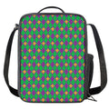 Fleur-De-Lis Mardi Gras Pattern Print Crossbody Lunch Bag