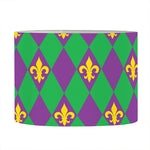 Fleur-De-Lis Mardi Gras Pattern Print Drum Lamp Shade