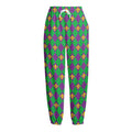 Fleur-De-Lis Mardi Gras Pattern Print Fleece Lined Knit Pants