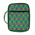 Fleur-De-Lis Mardi Gras Pattern Print Front Pocket Bible Bag
