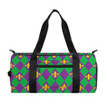 Fleur-De-Lis Mardi Gras Pattern Print Gym Bag
