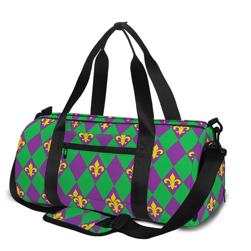 Fleur-De-Lis Mardi Gras Pattern Print Gym Bag