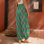 Fleur-De-Lis Mardi Gras Pattern Print Harem Pants