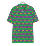 Fleur-De-Lis Mardi Gras Pattern Print Hawaiian Shirt