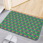 Fleur-De-Lis Mardi Gras Pattern Print Indoor Door Mat