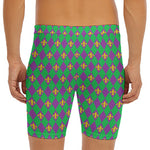 Fleur-De-Lis Mardi Gras Pattern Print Men's Long Boxer Briefs