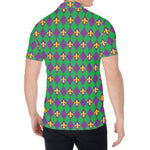 Fleur-De-Lis Mardi Gras Pattern Print Men's Shirt