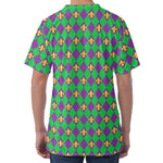 Fleur-De-Lis Mardi Gras Pattern Print Men's Velvet T-Shirt