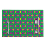 Fleur-De-Lis Mardi Gras Pattern Print Placemat