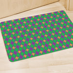 Fleur-De-Lis Mardi Gras Pattern Print Polyester Doormat