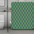 Fleur-De-Lis Mardi Gras Pattern Print Polyester Shower Curtain