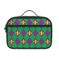 Fleur-De-Lis Mardi Gras Pattern Print Portable Lunch Bag