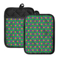 Fleur-De-Lis Mardi Gras Pattern Print Pot Holders With Pocket