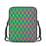 Fleur-De-Lis Mardi Gras Pattern Print Rectangular Crossbody Bag