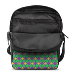 Fleur-De-Lis Mardi Gras Pattern Print Rectangular Crossbody Bag