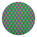 Fleur-De-Lis Mardi Gras Pattern Print Round Blanket
