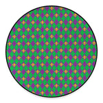 Fleur-De-Lis Mardi Gras Pattern Print Round Floor Mat