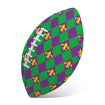 Fleur-De-Lis Mardi Gras Pattern Print Rugby Ball