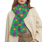 Fleur-De-Lis Mardi Gras Pattern Print Scarf