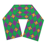 Fleur-De-Lis Mardi Gras Pattern Print Scarf