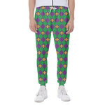 Fleur-De-Lis Mardi Gras Pattern Print Scuba Joggers